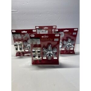 Snowflake Mantle Clips / Stocking Hangers (4pk of 8)